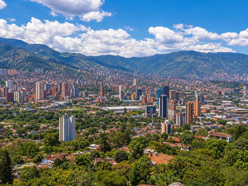 Aerial view of Medellín, Colombia