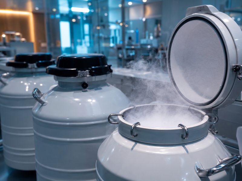 Cryogenic storage for egg preservation